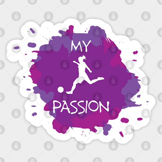 Women soccer player Sticker by RoginaDesign